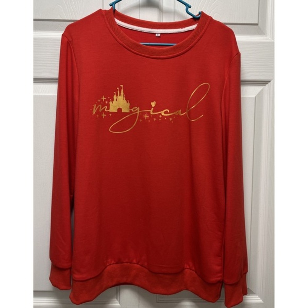Disney Magical‎ Sweatshirt Size Sm Red